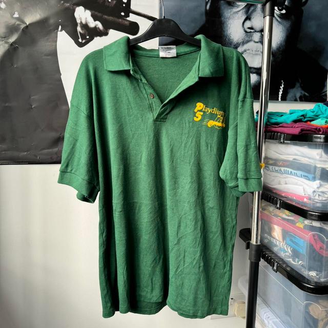 American Vintage Men's Polo shirt - Green - M on Productcaster.