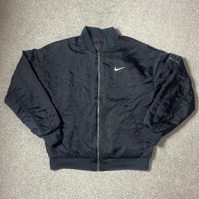 Nike Men's Bomber Jacket - Black/White - S on Productcaster.