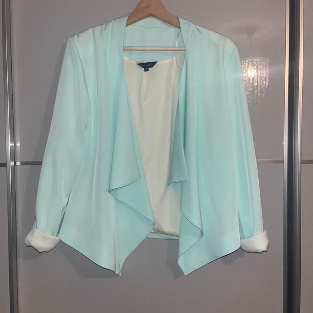 New Look Women's Blazer Jacket - Blue/Green - UK 12 on Productcaster.