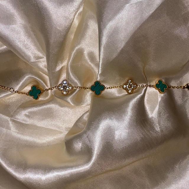 Women's Bracelet - Gold/Green on Productcaster.