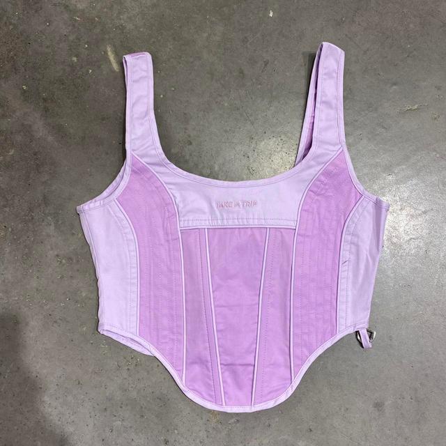 House of Sunny Women's Corset - Purple/White - 6 on Productcaster.