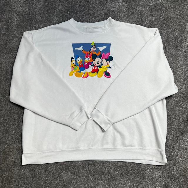 Disney Men's Sweatshirt - White - XXL on Productcaster.