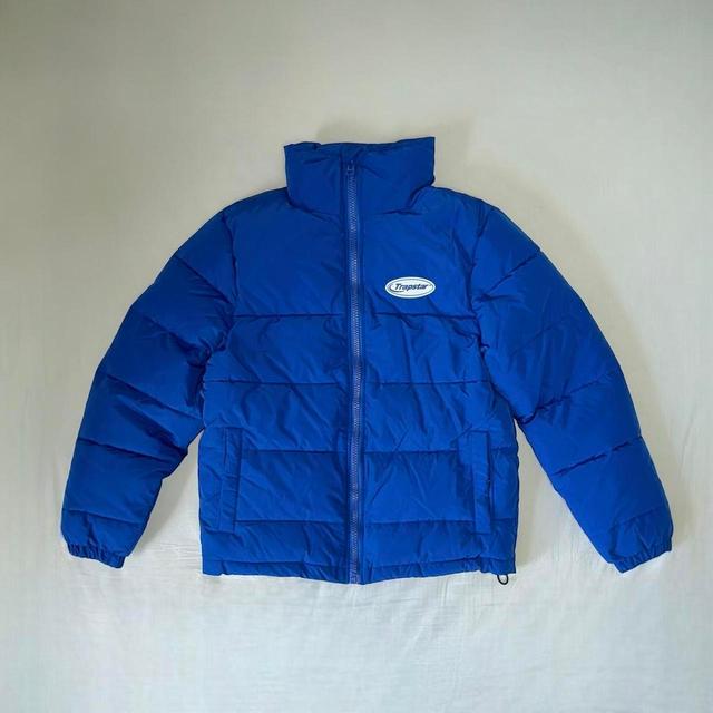 Trapstar Men's Puffer - Blue/White - S on Productcaster.