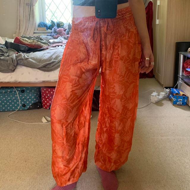 Unique Vintage Women's Trousers - Orange - XS on Productcaster.