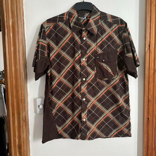 Quiksilver Men's Shirt - Brown/Multi - S on Productcaster.