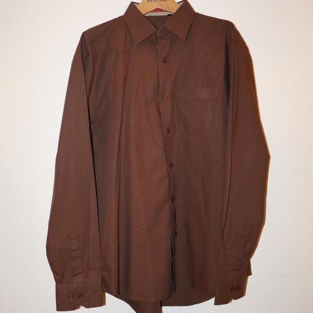 Tommy Hilfiger Men's Shirt - Brown/Black - M on Productcaster.