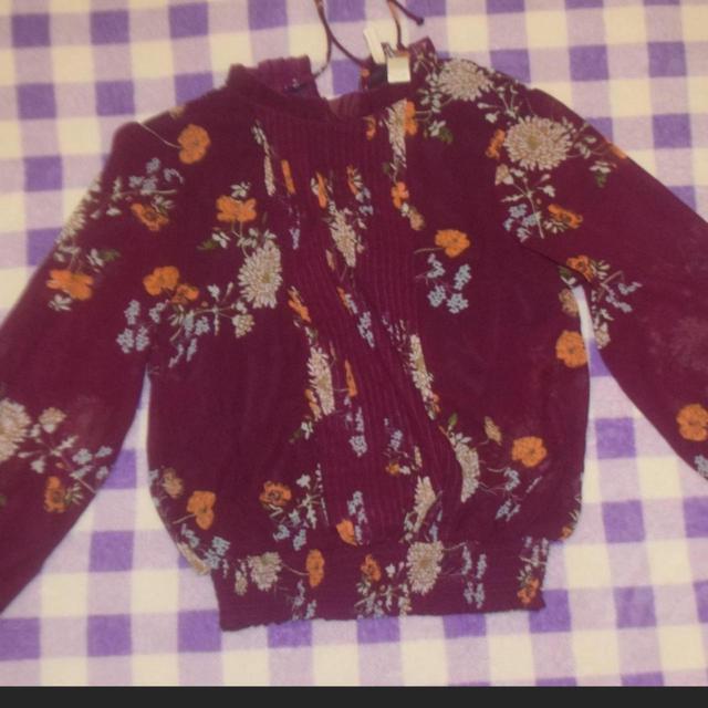 Deadstock Women's Blouse - Burgundy/Multi - 10 on Productcaster.