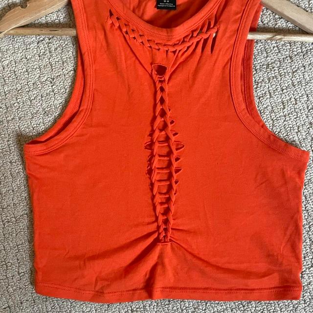 Urban Outfitters Women's Crop top - Orange - 8 on Productcaster.