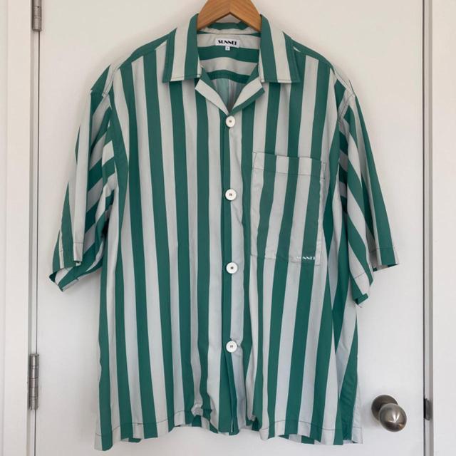 Sunnei Men's Shirt - Green/White - L on Productcaster.