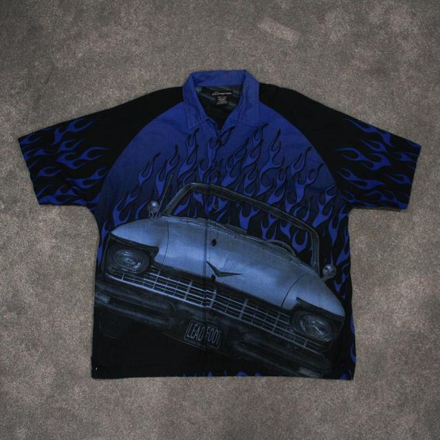 No Boundaries Men's Shirt - Blue/Black - XL on Productcaster.