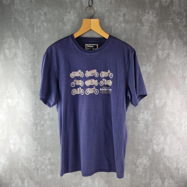 Barbour Men's T-shirt - Purple - L on Productcaster.