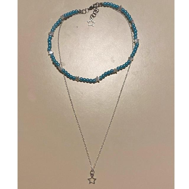 Handmade Women's Necklace - Blue on Productcaster.