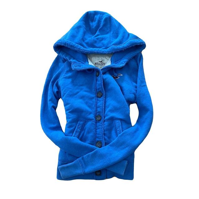 Hollister Co. Women's Hoodie - Blue/Brown - 6 on Productcaster.