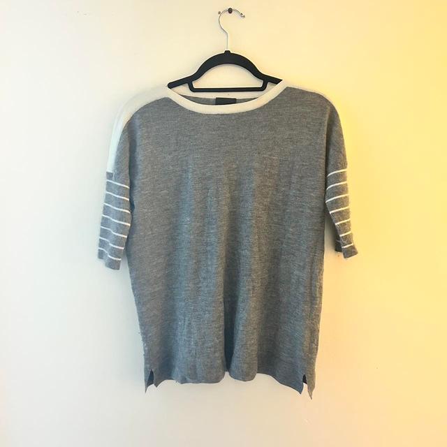 J.Crew Women's Jumper - Grey/White - XXS on Productcaster.