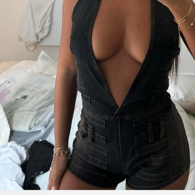 Fashion Nova Women's Playsuit - Black - UK 6 on Productcaster.