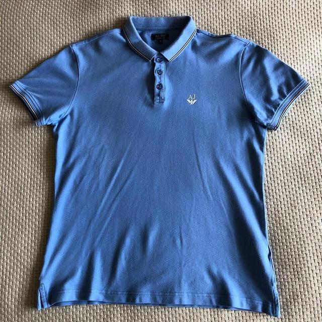 Armani Jeans Men's Polo shirt - Blue - M on Productcaster.