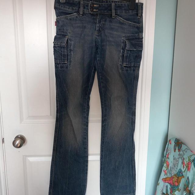 Vintage Women's Bootcut Jeans - Blue/Navy on Productcaster.