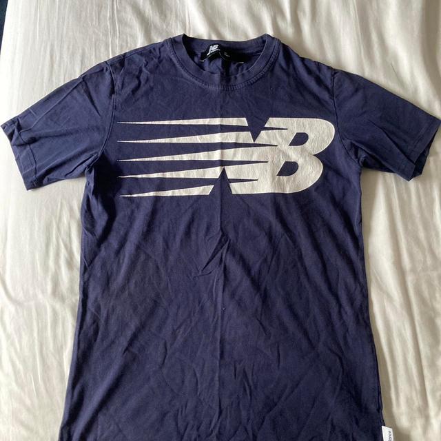 New Balance Men's T-shirt - Blue - S on Productcaster.