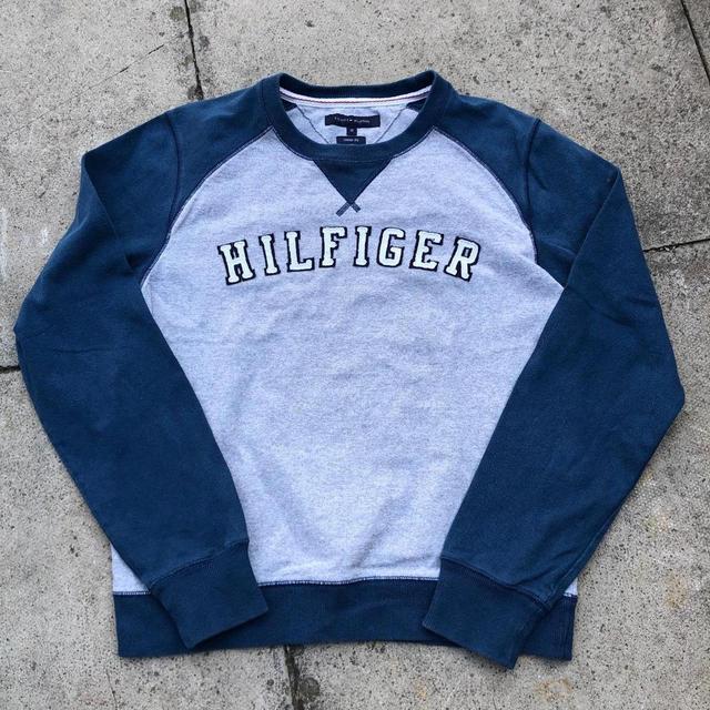 Tommy Hilfiger Men's Jumper - Blue/Grey - M on Productcaster.