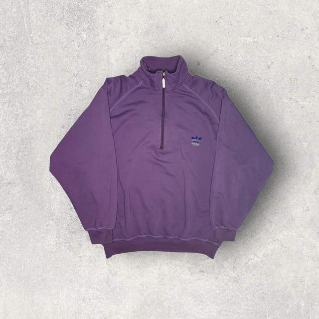 Adidas Men's Sweatshirt - Purple - S on Productcaster.