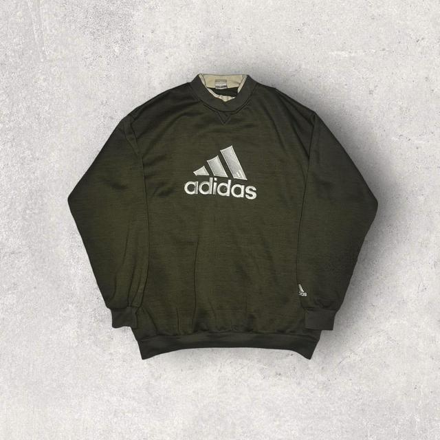 Adidas Men's Sweatshirt - Green/Khaki - M on Productcaster.