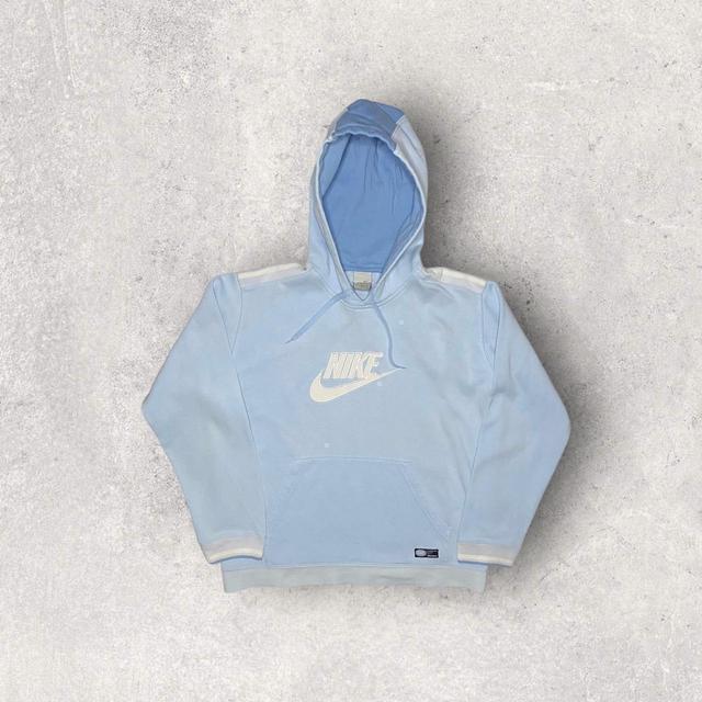 Nike Men's Hoodie - Blue/White - S on Productcaster.