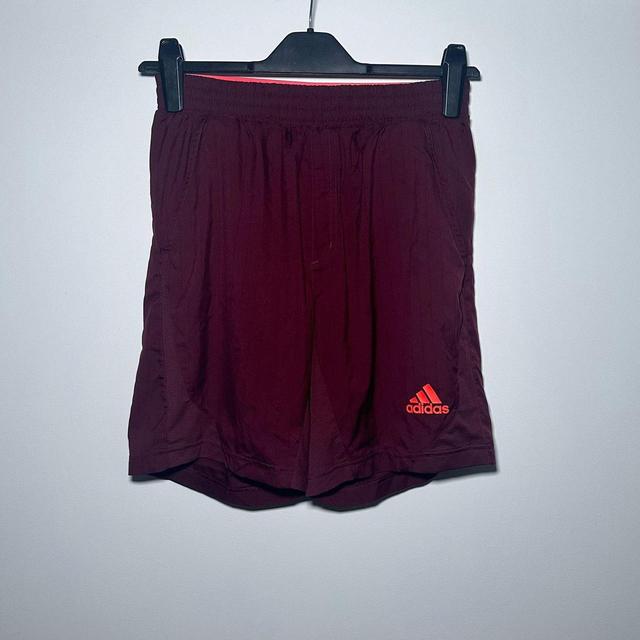 Adidas Men's Shorts - Burgundy - S on Productcaster.