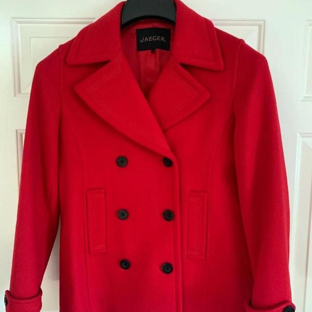 Jaeger Women's Overcoat - Red - UK 12 on Productcaster.