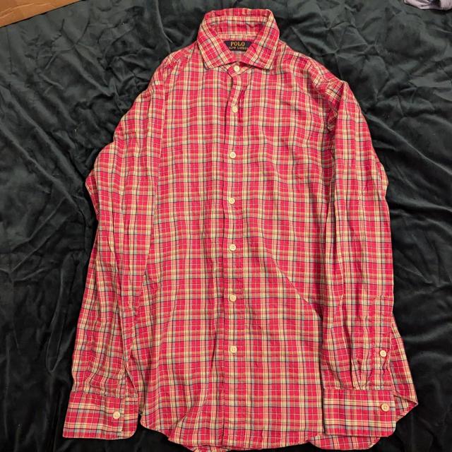 Polo Ralph Lauren Men's Shirt - Pink/Blue - S on Productcaster.