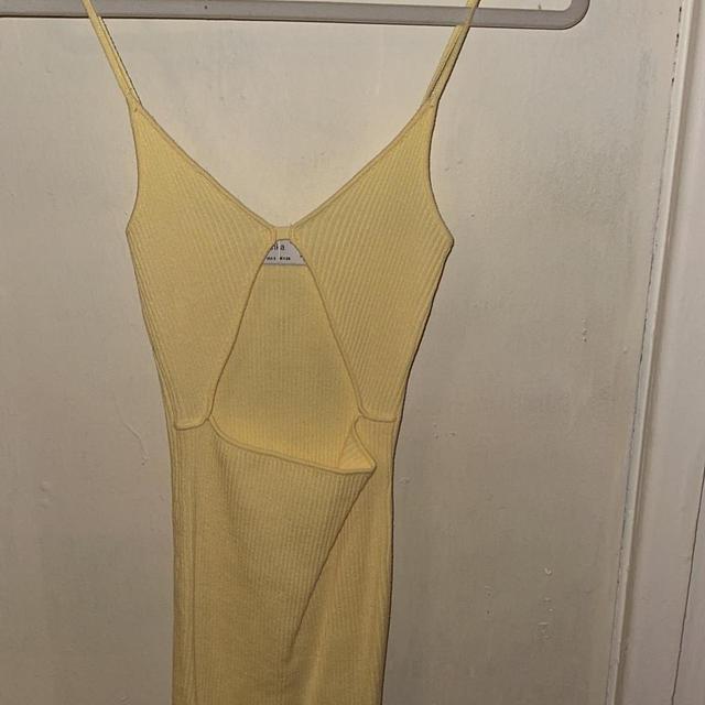 Bershka Women's Bodycon Dress - Yellow - S on Productcaster.