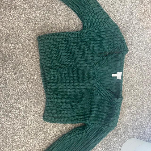 H&M Women's Jumper - Green - S on Productcaster.