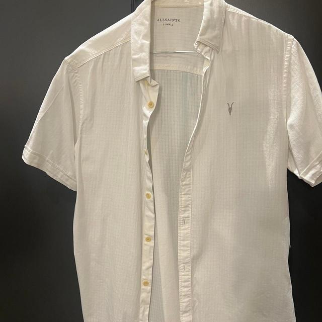 AllSaints Men's Shirt - White - XS on Productcaster.