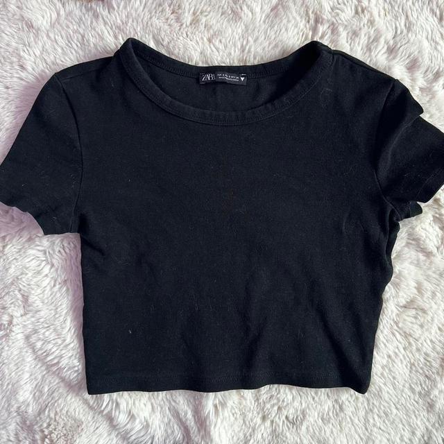 Zara Women's Crop top - Black - S on Productcaster.