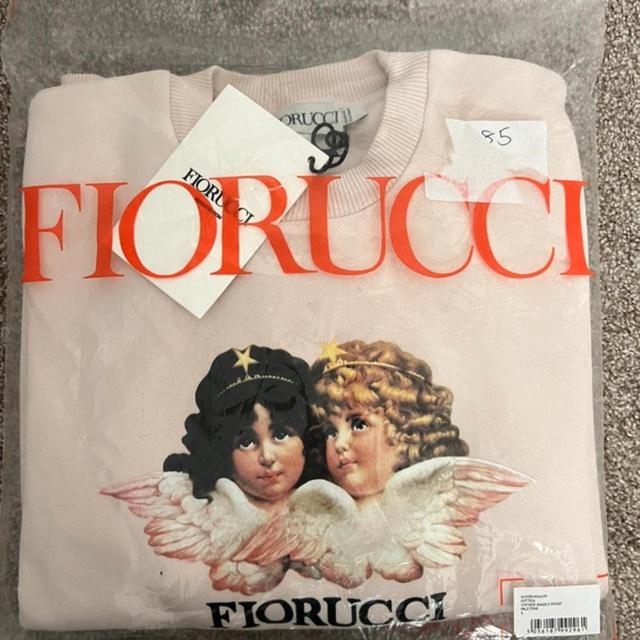 Fiorucci Women's Jumper - Pink/Cream - S on Productcaster.