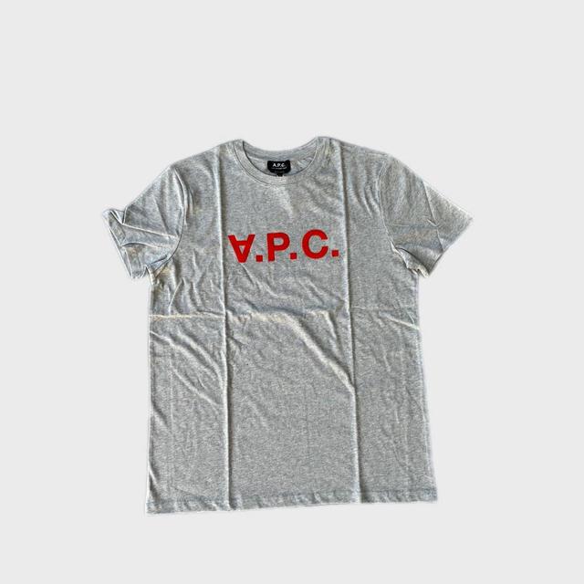 A.P.C. Men's T-shirt - Grey - M on Productcaster.