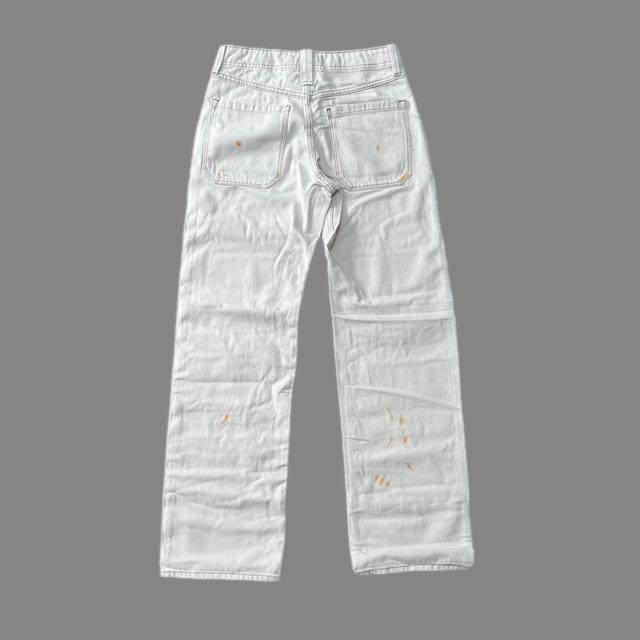 Free People Men's High waisted Bleached Jeans - Cream - 26" on Productcaster.