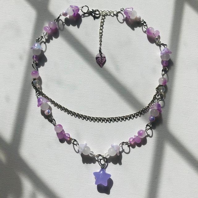 Handmade Women's Necklace - Purple on Productcaster.