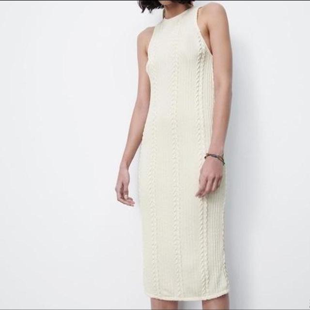 Zara Women's Dress - Cream - S on Productcaster.