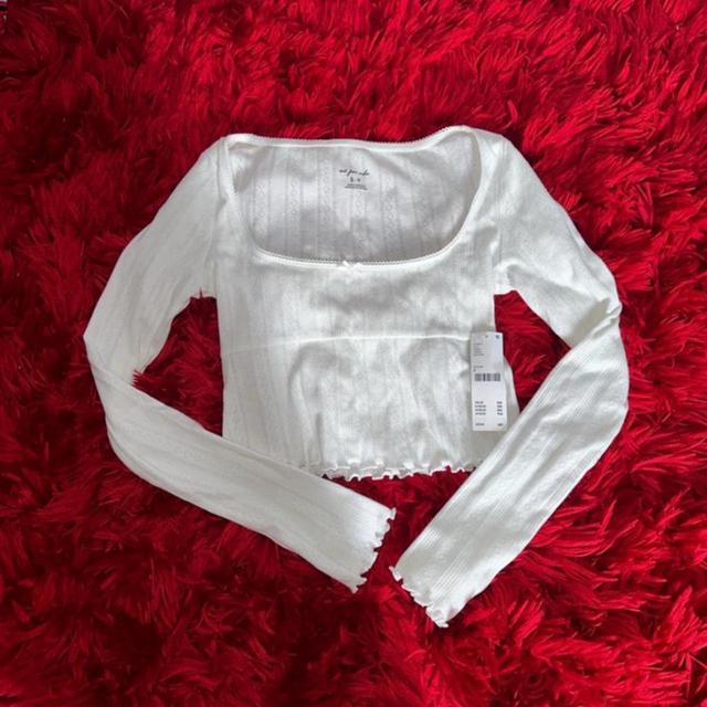 Urban Outfitters Women's Crop top - White - 8 on Productcaster.