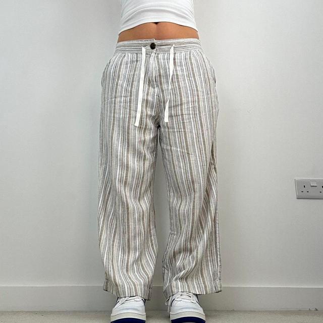 Next Women's Wide leg Trousers - Cream/White - UK 14 on Productcaster.