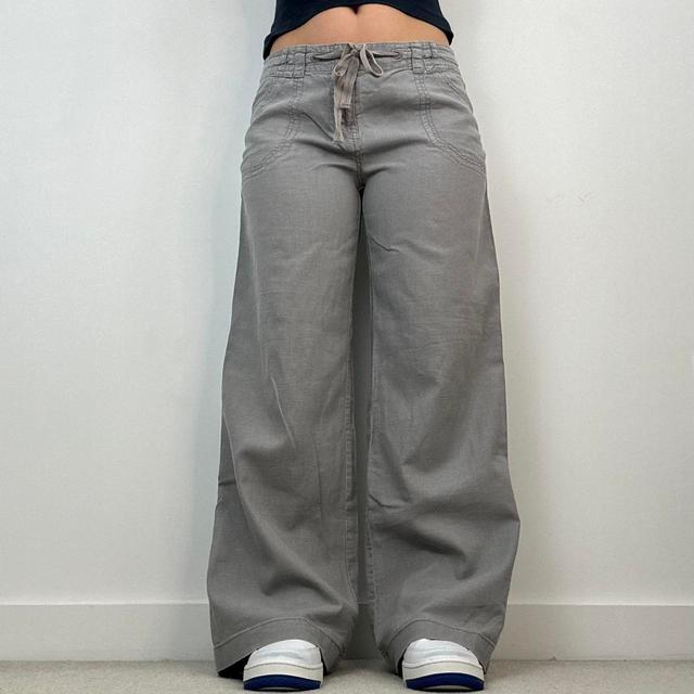 Next Women's Wide leg Trousers - Grey - UK 12 on Productcaster.