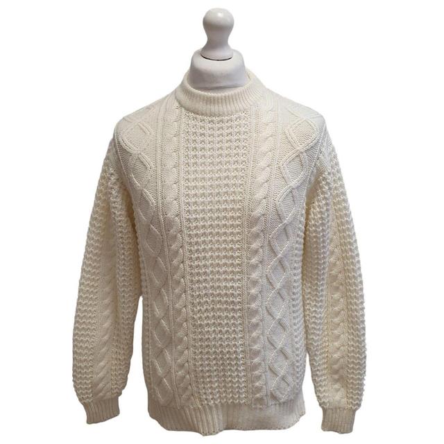 Designer Men's Jumper - Cream - M on Productcaster.