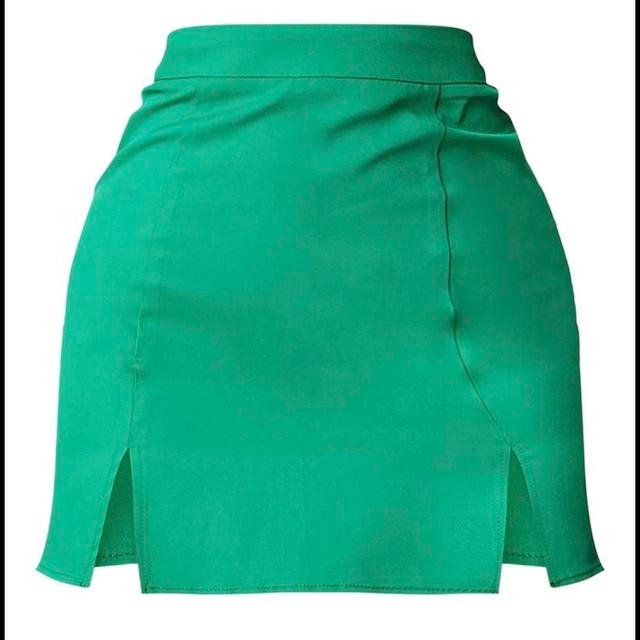 PrettyLittleThing Women's Mini Skirt - Green - UK 8 on Productcaster.