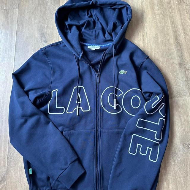 Lacoste Men's Hoodie - Navy/Blue - M on Productcaster.