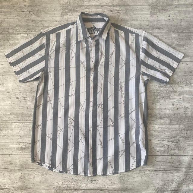 American Vintage Men's Shirt - Grey/White - M on Productcaster.