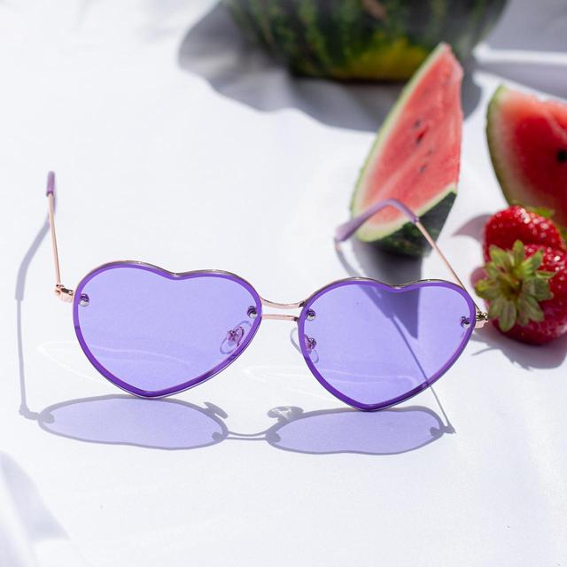 Women's Oversized Sunglasses - Silver/Purple on Productcaster.