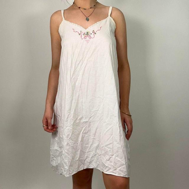 Vintage Women's Dress - White - XL on Productcaster.