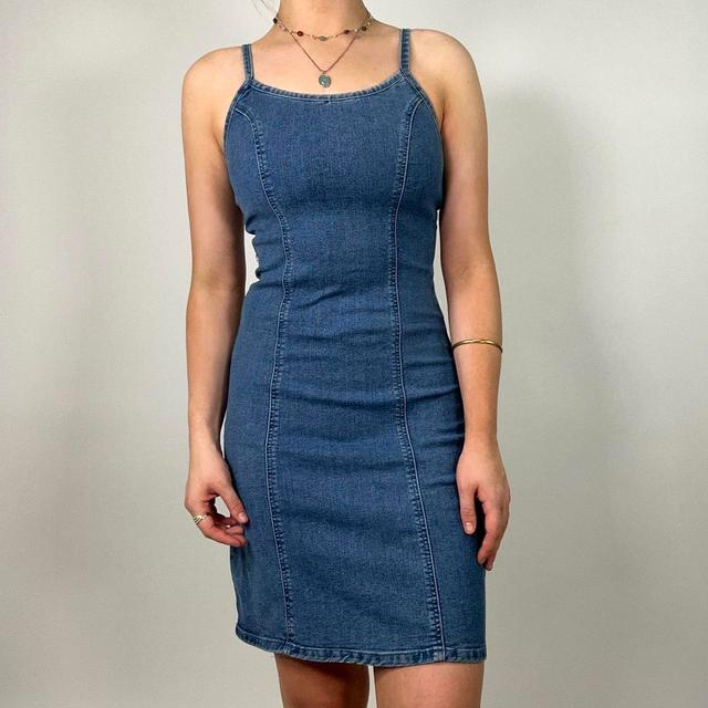 Vintage Women's Dress - Blue - M on Productcaster.