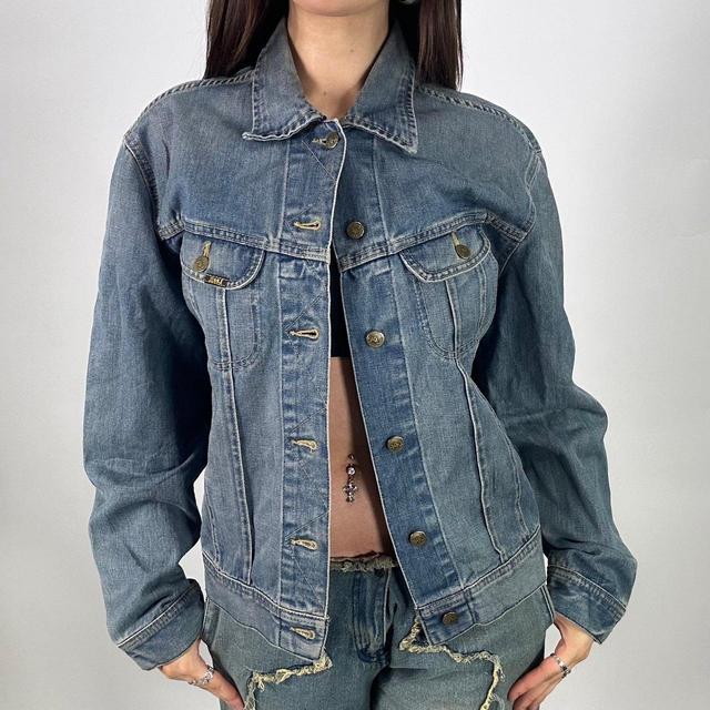 Vintage Women's Jacket - Blue - L on Productcaster.