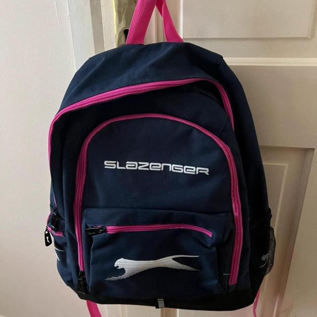 Slazenger Women's Backpacks - Navy/Pink on Productcaster.